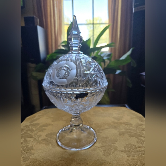 NWOT, Violetta Crystal Candy Dish - Picture 1 of 8